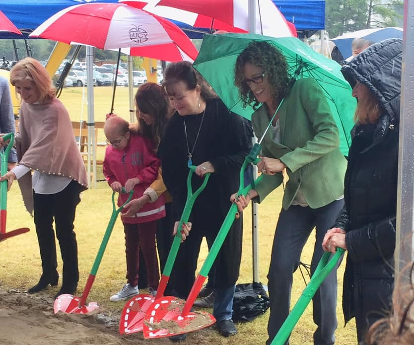 Wendy Radtke helps break ground at Le Bonheur Green