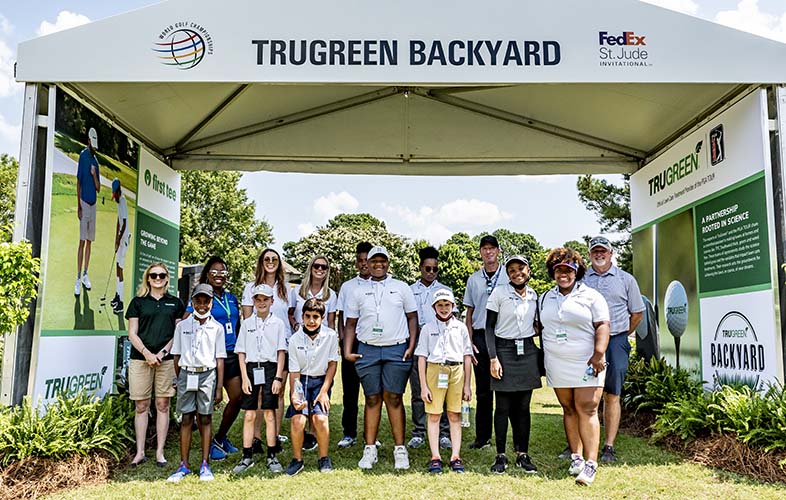 group of people at the TruGreen Backyard